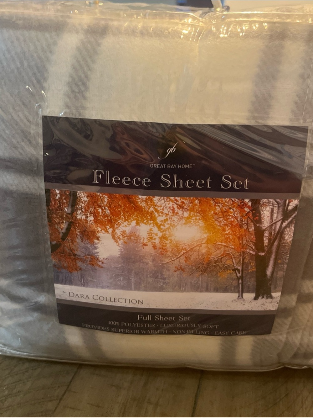 Great Bay Home Fleece Sheet Set in Gray - Full